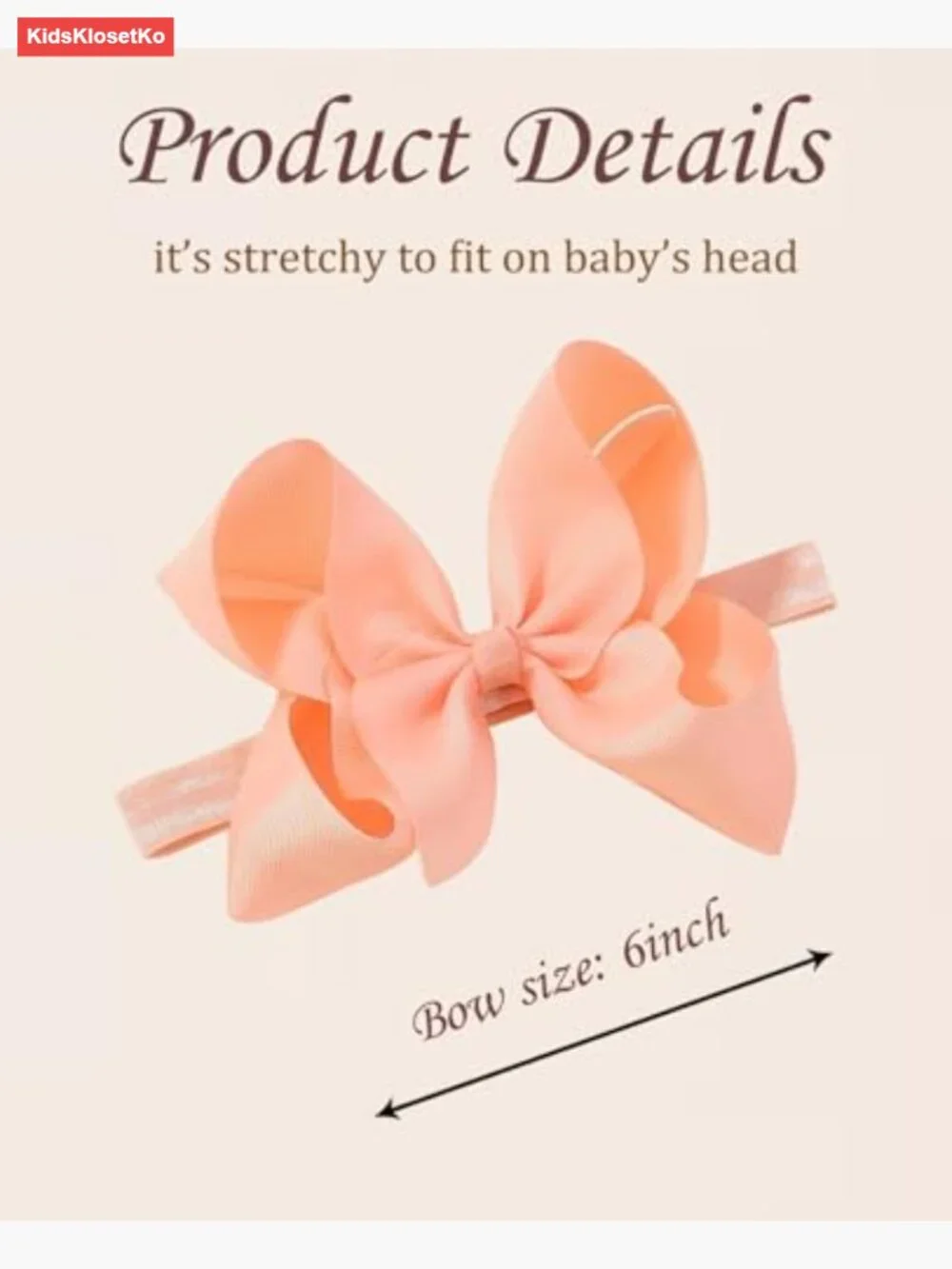 30 Big 6 Inch Grosgrain Ribbon Hair Bows Headbands for Baby Girls